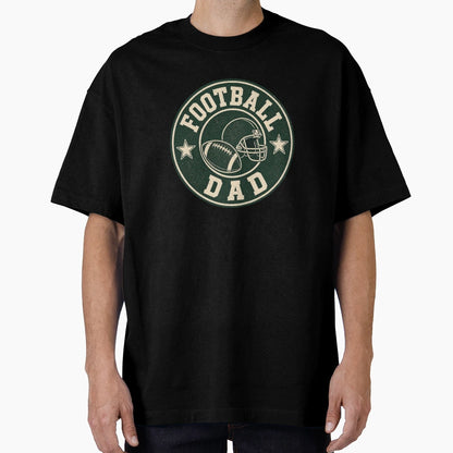 Football Dad Badge T-Shirt - Aesthetic Graphic for Adults - T-Shirt, Sweatshirt, Hoodie