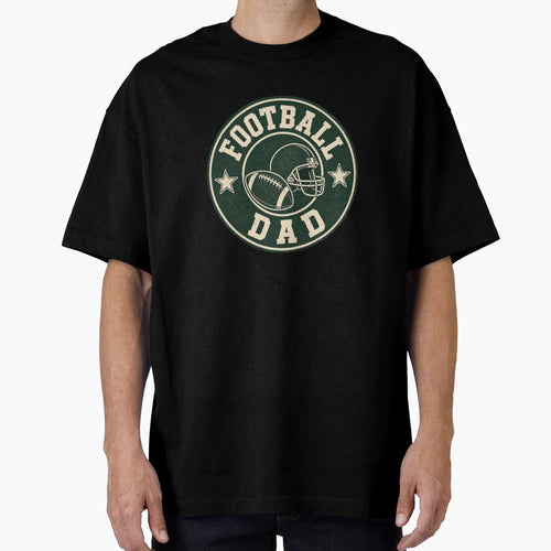 Football Dad Badge T-Shirt - Aesthetic Graphic for Adults - T-Shirt, Sweatshirt, Hoodie