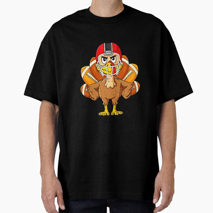 Thanksgiving Turkey Football Player T-Shirt - Trendy Graphic Men Women - T-Shirt, Sweatshirt, Hoodie