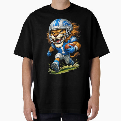 Lions Football Caricature T-Shirt - Streetwear Style Unisex - T-Shirt, Sweatshirt, Hoodie