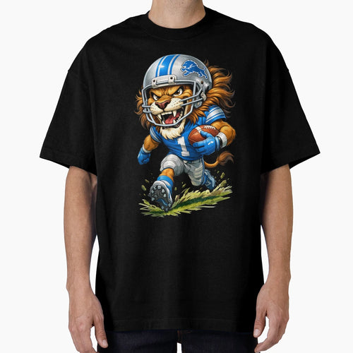 Lions Football Caricature T-Shirt - Streetwear Style Unisex - T-Shirt, Sweatshirt, Hoodie