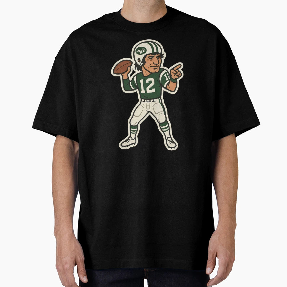 Gridiron Greats Cartoon Tribute Joe T-Shirt - Casual Everyday Wear Unisex - T-Shirt, Sweatshirt, Hoodie
