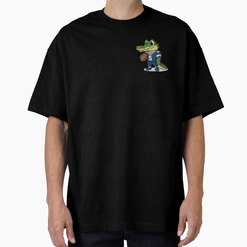 Funny Crocodile As American Football T-Shirt - Novelty Apparel Unisex - T-Shirt, Sweatshirt, Hoodie