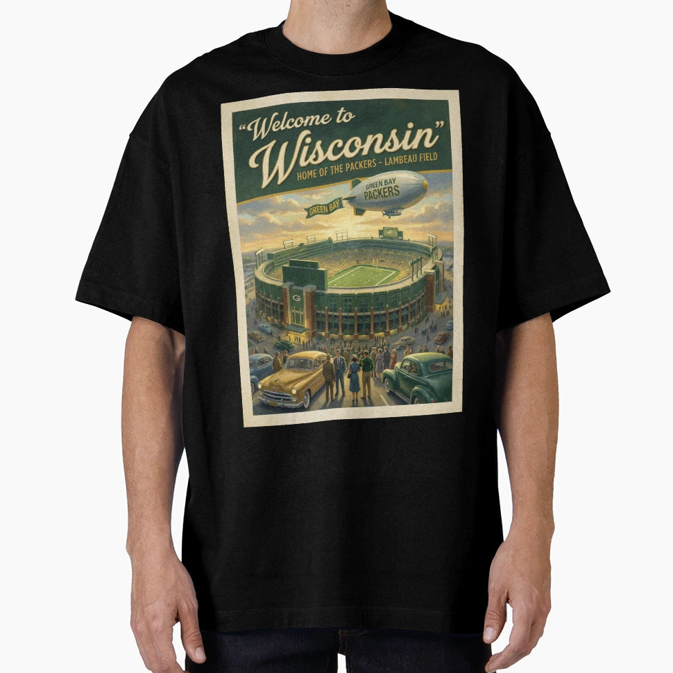Lambeau Field Dawn Welcome To Wisconsin T-Shirt - Trendy Graphic Unisex - T-Shirt, Sweatshirt, Hoodie