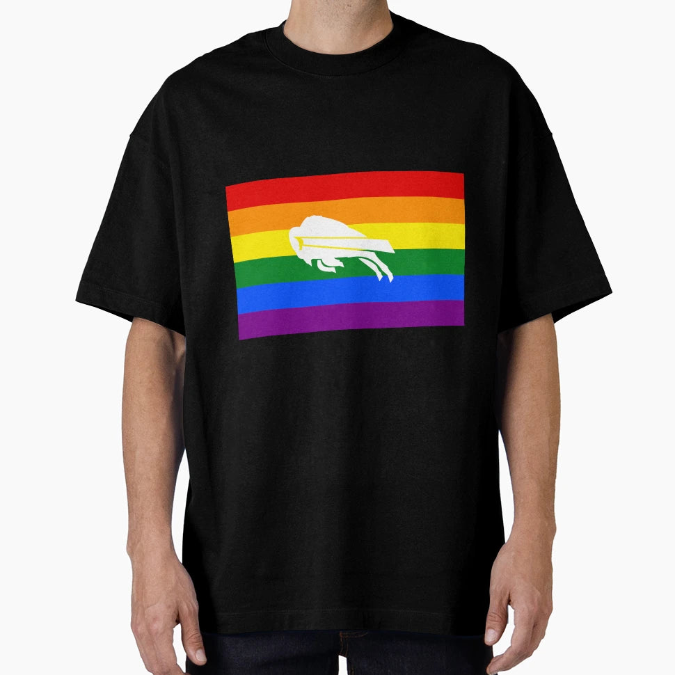 Lgbtq Buffalo Bills White T-Shirt - Novelty Apparel Unisex - T-Shirt, Sweatshirt, Hoodie