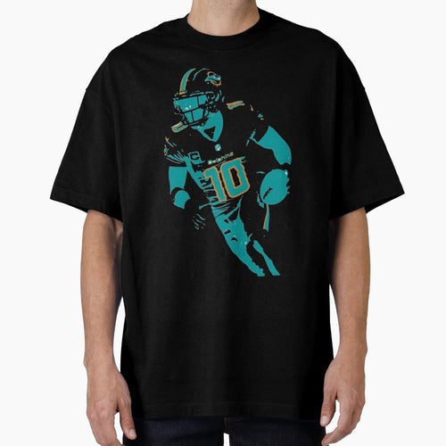 TH 10 Miami Football Stencil Tribute T-Shirt - Minimalist Print for Adults - T-Shirt, Sweatshirt, Hoodie