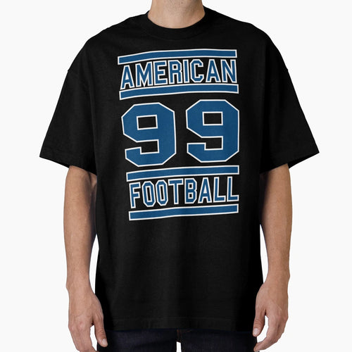 American Football Number 99 Blue Gift T-Shirt - Minimalist Print for Adults - T-Shirt, Sweatshirt, Hoodie