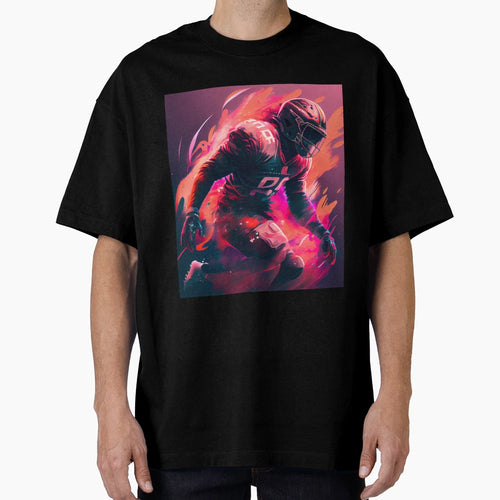 All Fired Up Charging American Football T-Shirt - Unique Graphic Unisex - T-Shirt, Sweatshirt, Hoodie