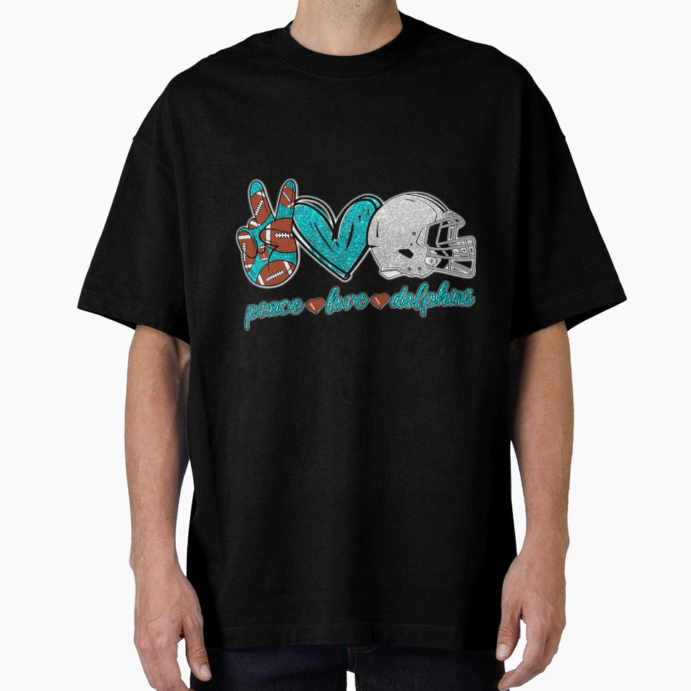 Football Miami Dolphins T-Shirt - Minimalist Print Men Women - T-Shirt, Sweatshirt, Hoodie