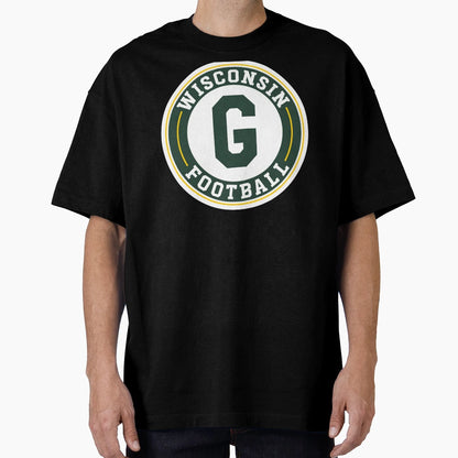 Wisconsin Football Round Badge T-Shirt - Streetwear Style Men Women - T-Shirt, Sweatshirt, Hoodie