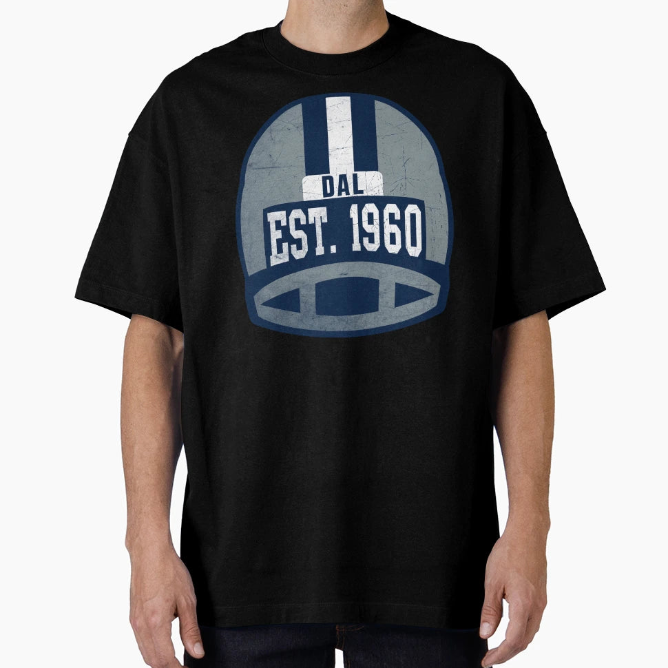 Dallas Throwback Football Helmet T-Shirt - Minimalist Print Unisex - T-Shirt, Sweatshirt, Hoodie