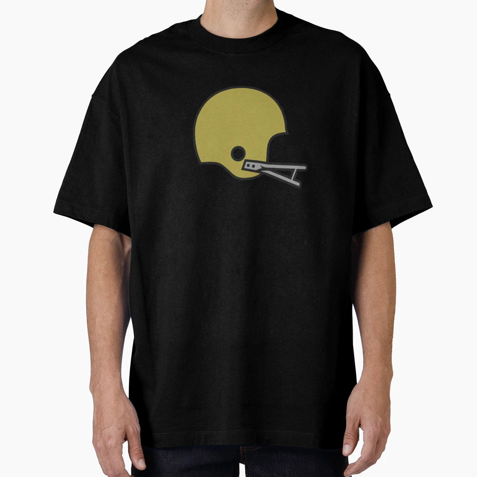 Old School Football Helmet Gold T-Shirt - Streetwear Style Men Women - T-Shirt, Sweatshirt, Hoodie