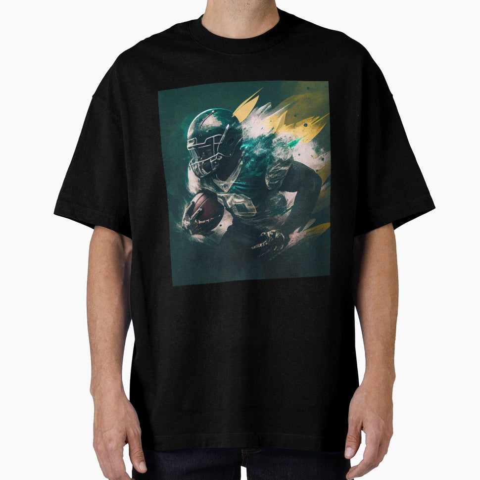 Dynamic American Football Player T-Shirt - Fun Novelty Design Unisex - T-Shirt, Sweatshirt, Hoodie