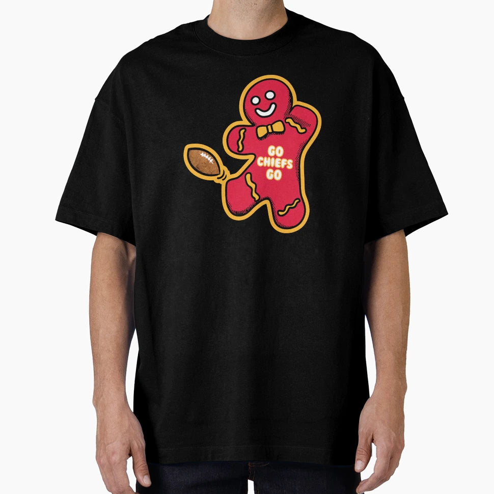 Kansas City Chiefs Gingerbread T-Shirt - Graphic Print Unisex - T-Shirt, Sweatshirt, Hoodie