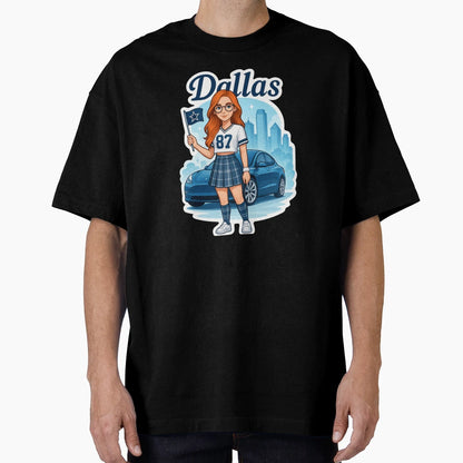 Dallas Cowboys Fan Preppy Redhead T-Shirt - Minimalist Print Unisex - T-Shirt, Sweatshirt, Hoodie
