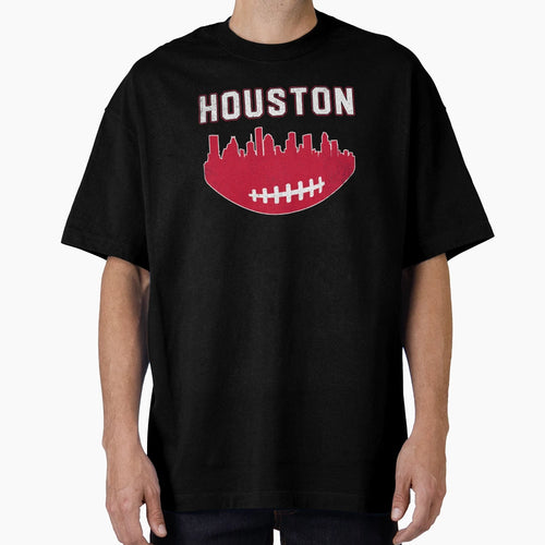 Houston Football City Skyline T-Shirt - Novelty Apparel Unisex - T-Shirt, Sweatshirt, Hoodie