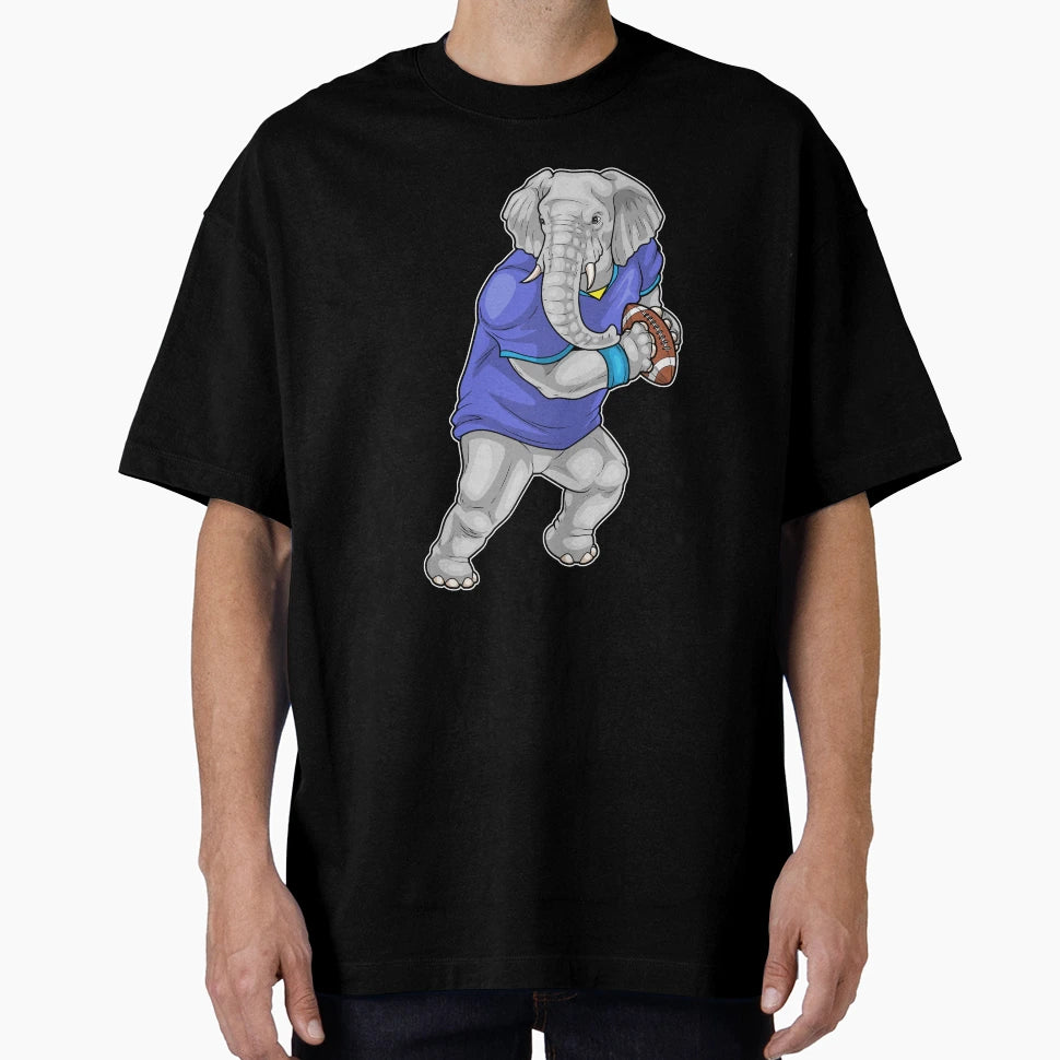 Elephant American Football T-Shirt - Minimalist Print for Adults - T-Shirt, Sweatshirt, Hoodie