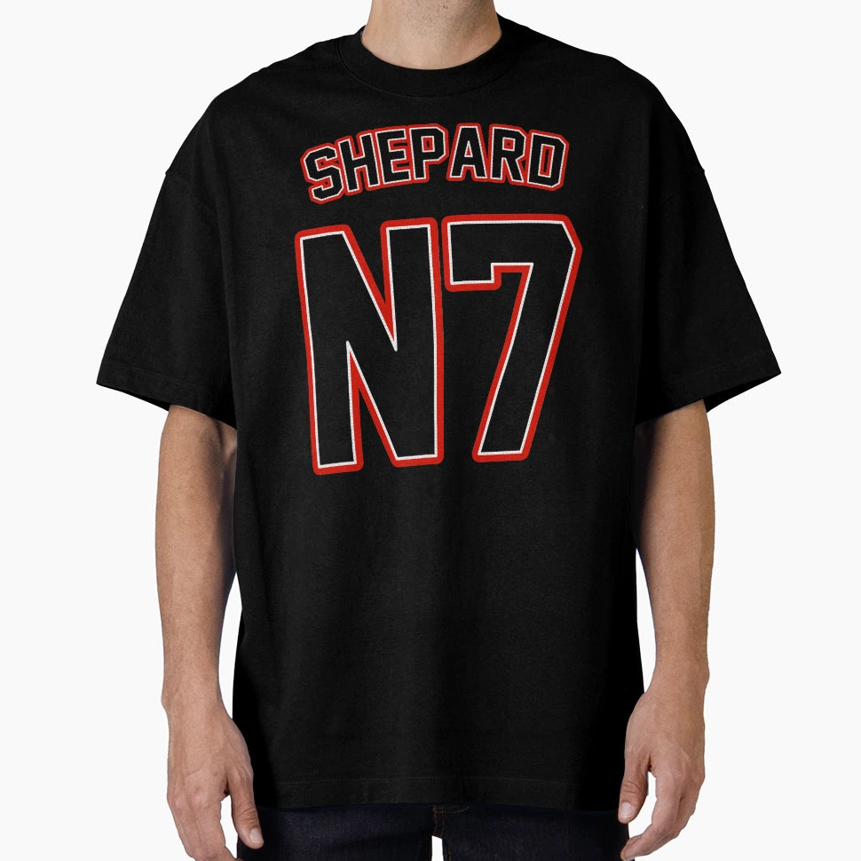 Commander Shepard Jersey Mass Effect T-Shirt - Trendy Graphic for Adults - T-Shirt, Sweatshirt, Hoodie