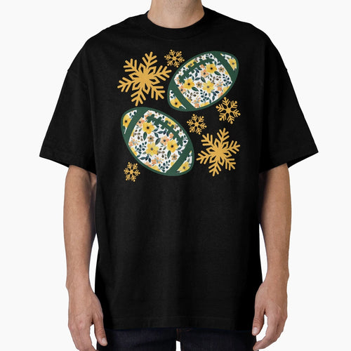 Football Green And Gold Winter T-Shirt - Casual Everyday Wear Men Women - T-Shirt, Sweatshirt, Hoodie