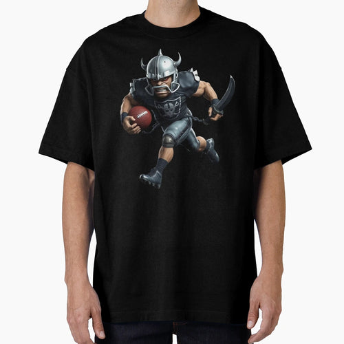 Raiders Warrior Football T-Shirt - Aesthetic Graphic for Adults - T-Shirt, Sweatshirt, Hoodie