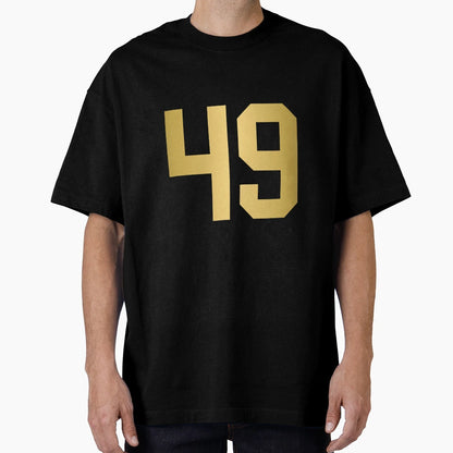 Golden Number 49 Sports Numbers T-Shirt - Aesthetic Graphic Unisex - T-Shirt, Sweatshirt, Hoodie