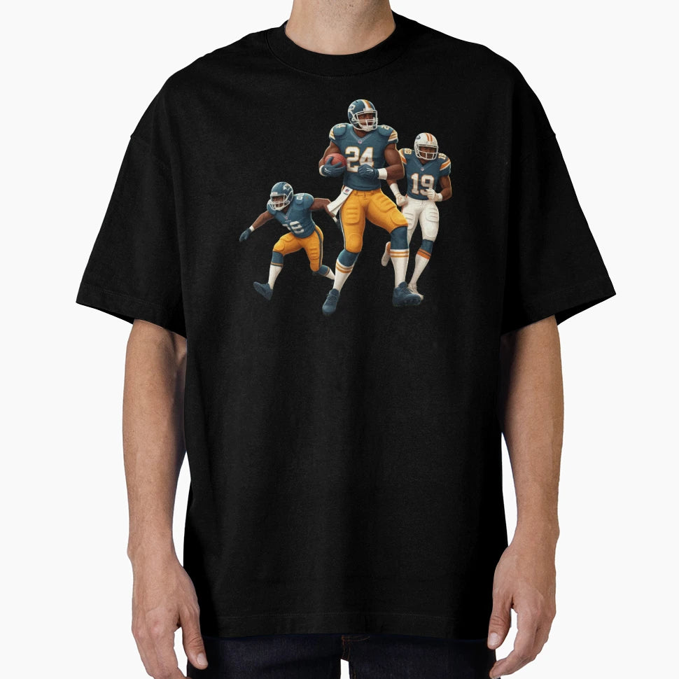 Dynamic American Football Artwork Game T-Shirt - Unique Graphic Men Women - T-Shirt, Sweatshirt, Hoodie