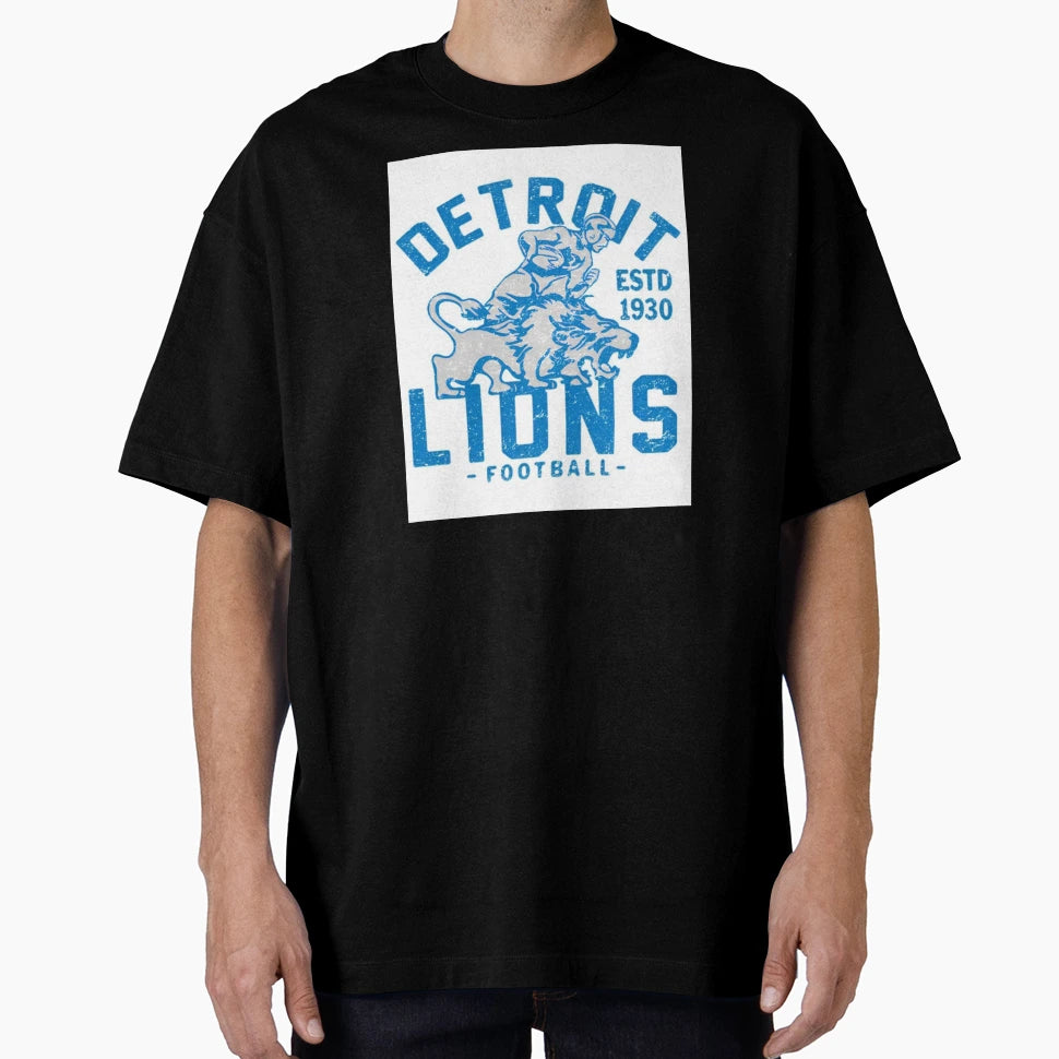 Detroit Lions Football T-Shirt - Custom Art Print Unisex - T-Shirt, Sweatshirt, Hoodie