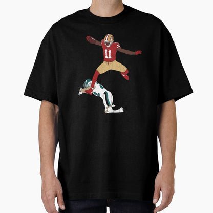 49Ers Brandon Aiyuk Hurdle San T-Shirt - Custom Art Print for Adults - T-Shirt, Sweatshirt, Hoodie