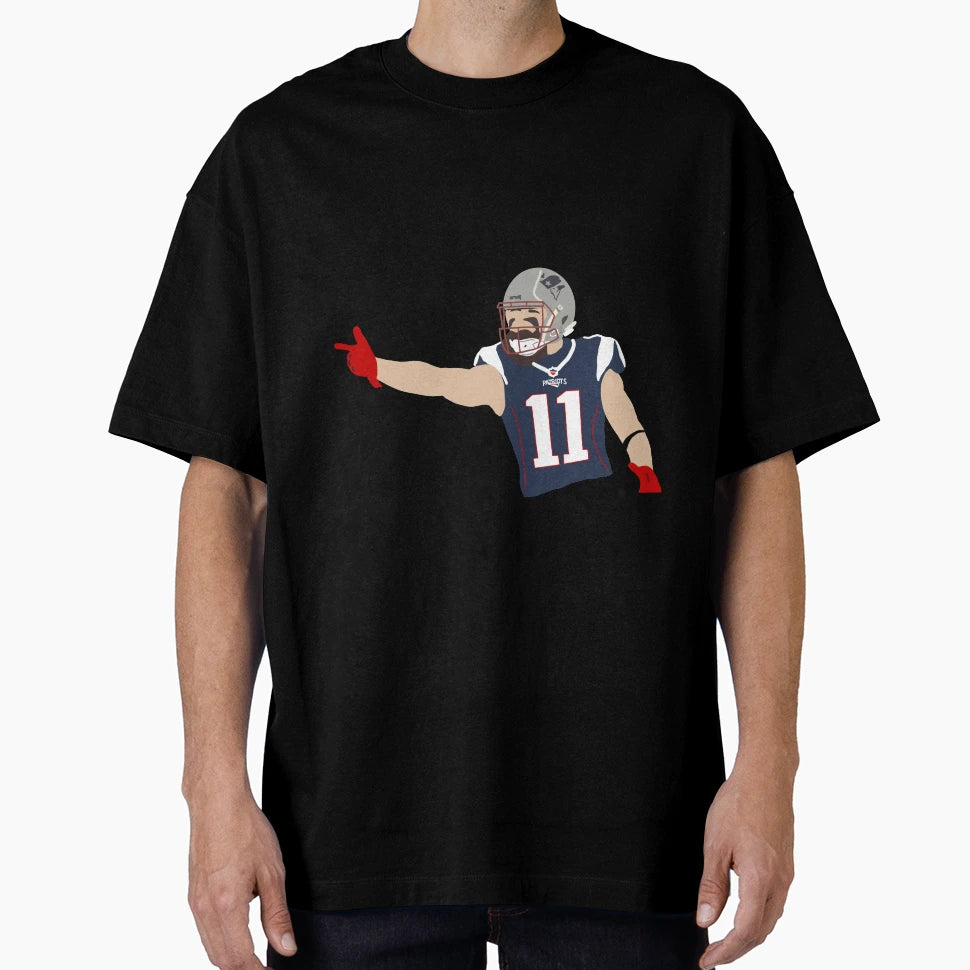 Julian Edelman Faceless Portrait T-Shirt - Fun Novelty Design Unisex - T-Shirt, Sweatshirt, Hoodie