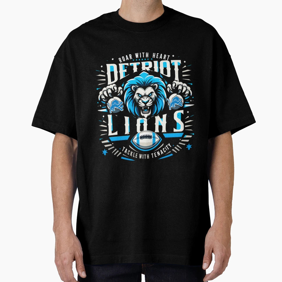 Roar Heart Detroit Lions T-Shirt - Graphic Print for Adults - T-Shirt, Sweatshirt, Hoodie