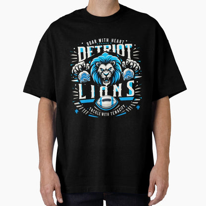 Roar Heart Detroit Lions T-Shirt - Graphic Print for Adults - T-Shirt, Sweatshirt, Hoodie