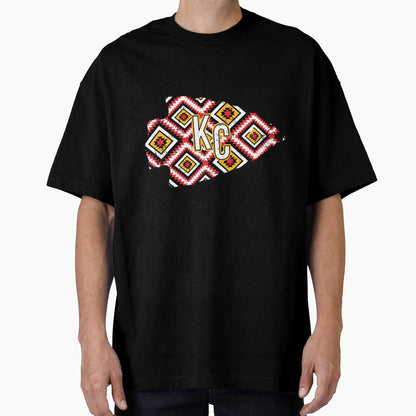 Kc Football Aztec T-Shirt - Novelty Apparel for Adults - T-Shirt, Sweatshirt, Hoodie