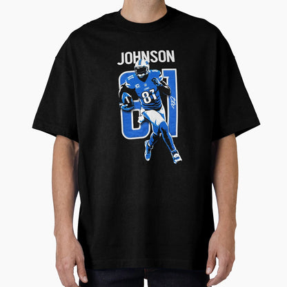 Calvin Johnson Lions 81 Minimalist Art T-Shirt - Graphic Print for Adults - T-Shirt, Sweatshirt, Hoodie