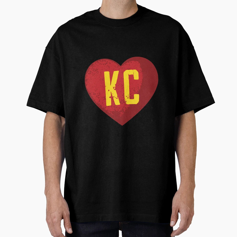 I Love Kansas City Heart Kc Football T-Shirt - Unique Graphic Unisex - T-Shirt, Sweatshirt, Hoodie