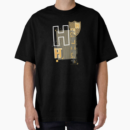Hufflepuffzz Pattern Crest T-Shirt - Aesthetic Graphic for Adults - T-Shirt, Sweatshirt, Hoodie