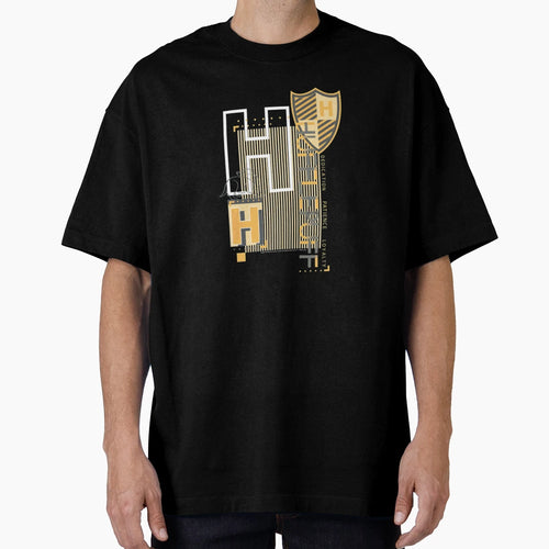 Hufflepuffzz Pattern Crest T-Shirt - Aesthetic Graphic for Adults - T-Shirt, Sweatshirt, Hoodie