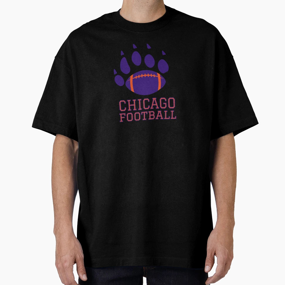 Chicago Football Blue T-Shirt - Aesthetic Graphic Unisex - T-Shirt, Sweatshirt, Hoodie