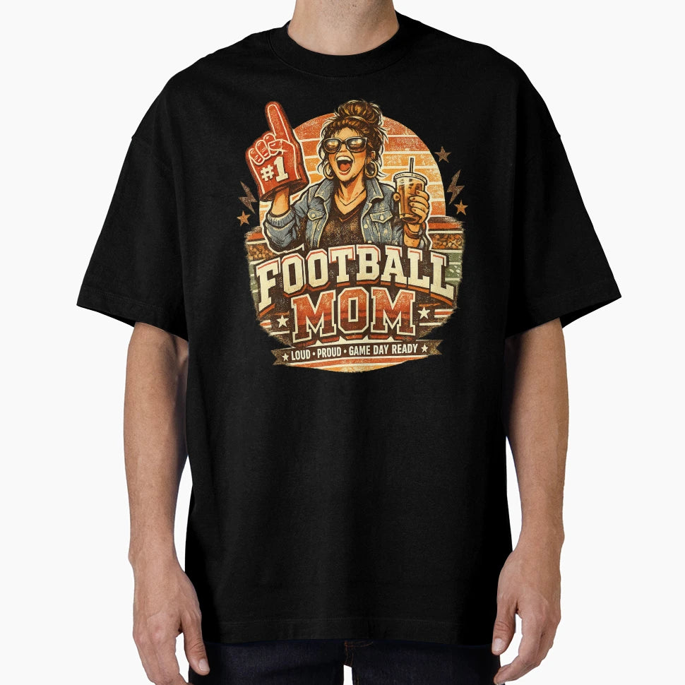 Football Mom T-Shirt - Aesthetic Graphic Men Women - T-Shirt, Sweatshirt, Hoodie