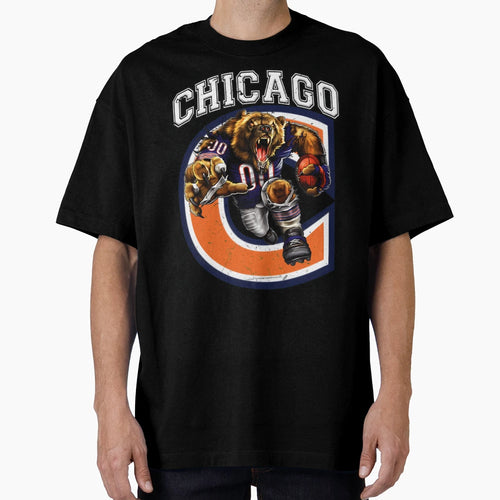 Chicago Football T-Shirt - Minimalist Print for Adults - T-Shirt, Sweatshirt, Hoodie