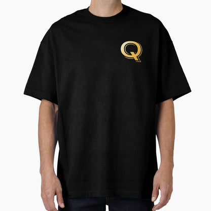 Gold Monogram Initial Letter Q T-Shirt - Trendy Graphic for Adults - T-Shirt, Sweatshirt, Hoodie