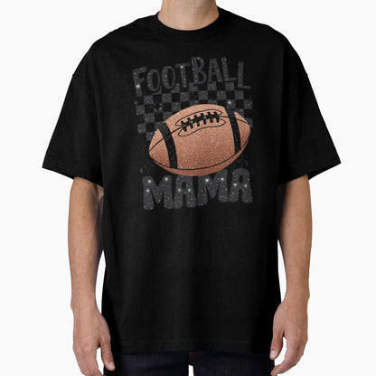 Football Mama Glitter T-Shirt - Trendy Graphic Unisex - T-Shirt, Sweatshirt, Hoodie