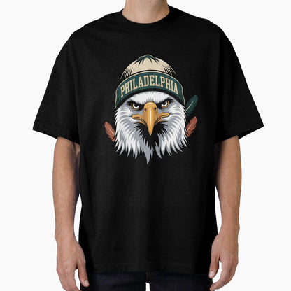 Philadelphia Eagle Winter Beanie Art T-Shirt - Minimalist Print Men Women - T-Shirt, Sweatshirt, Hoodie