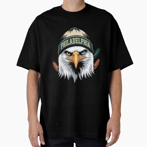 Philadelphia Eagle Winter Beanie Art T-Shirt - Minimalist Print Men Women - T-Shirt, Sweatshirt, Hoodie