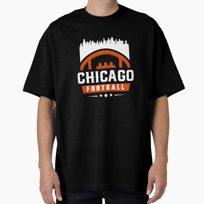 Chicago Football Stars City Skyline T-Shirt - Fun Novelty Design Unisex - T-Shirt, Sweatshirt, Hoodie