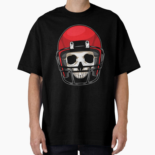 Skull American Football Sports T-Shirt - Novelty Apparel Unisex - T-Shirt, Sweatshirt, Hoodie