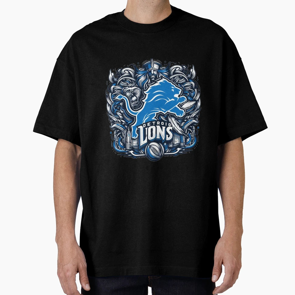 Lion Hearted Detroit Pride T-Shirt - Unique Graphic Unisex - T-Shirt, Sweatshirt, Hoodie