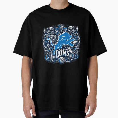 Lion Hearted Detroit Pride T-Shirt - Unique Graphic Unisex - T-Shirt, Sweatshirt, Hoodie