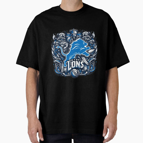 Lion Hearted Detroit Pride T-Shirt - Unique Graphic Unisex - T-Shirt, Sweatshirt, Hoodie