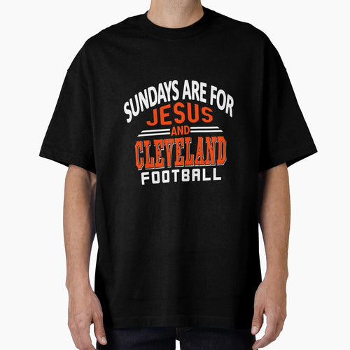 Cleveland Football Fan Sundays And T-Shirt - Novelty Apparel for Adults - T-Shirt, Sweatshirt, Hoodie
