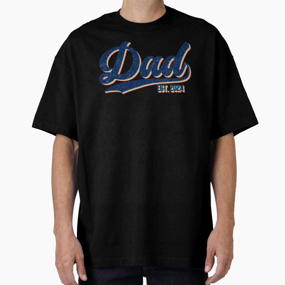 Dad 2024 Fathers Day Baseball Dad T-Shirt - Unique Graphic for Adults - T-Shirt, Sweatshirt, Hoodie